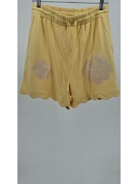 Mystree Floral Embroidered French Terry Shorts
